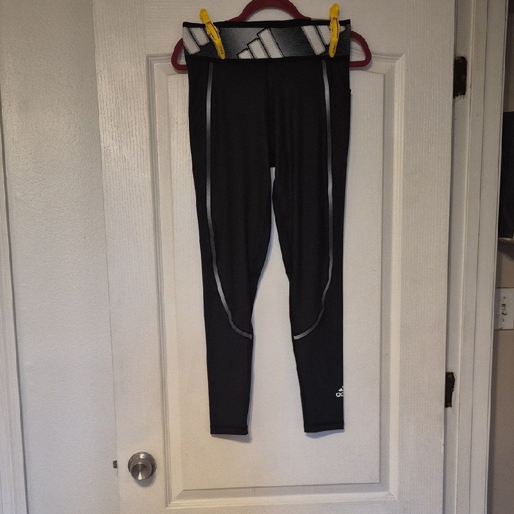 Adidas Black and White Athletic Leggings